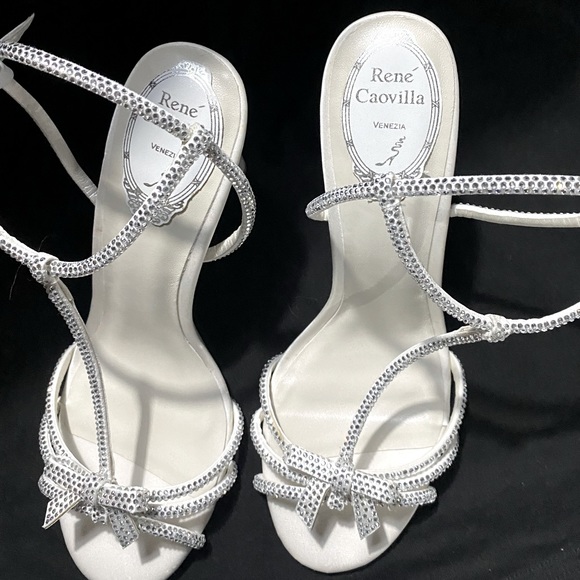 Rene Caovilla CATERINA SATIN & LEATHER SANDAL - Picture 4 of 4